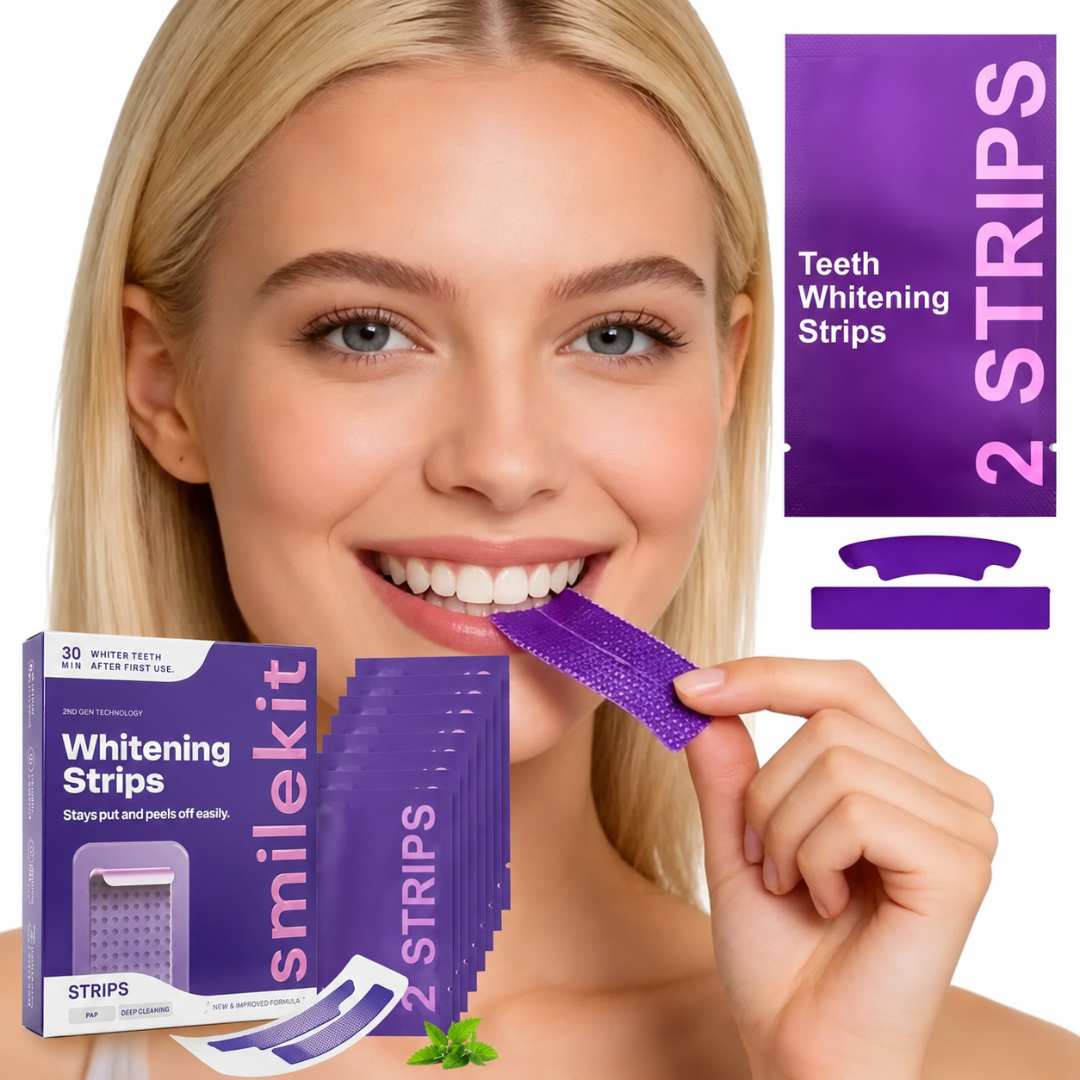 Tiras Blanqueadoras Dentales X14u Purple Whitening Strips